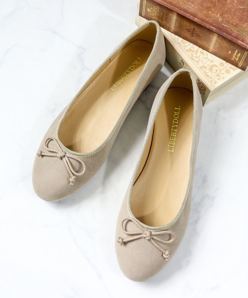 LibertyDoll(リバティードール)の「ラウンドトゥフラットバレエシューズ(バレエシューズ・レディース・ブラック系その他/グレー/パイソン/グリーン/モスグリーン/アイボリー/ホワイト/レオパード/グレイッシュベージュ/ゴールド/ベージュ系その他/シルバー/ブラック/レッド系その他/ベージュ/グレー系その他/レッド/ブラック系その他2/ネイビー/チェック/ベージュ系その他2/ブラック系その他3/サックスブルー/ブラック系その他4/シルバー系その他/ゴールド系その他/ホワイト×ブラック/ブラック×ホワイト・S/3L/M/LL/L/SS)」の13枚目の写真