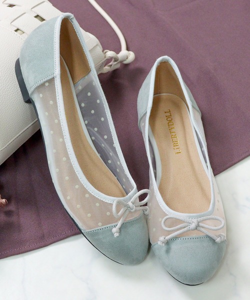 LibertyDoll(リバティードール)の「ラウンドトゥフラットバレエシューズ(バレエシューズ・レディース・ブラック系その他/グレー/パイソン/グリーン/モスグリーン/アイボリー/ホワイト/レオパード/グレイッシュベージュ/ゴールド/ベージュ系その他/シルバー/ブラック/レッド系その他/ベージュ/グレー系その他/レッド/ブラック系その他2/ネイビー/チェック/ベージュ系その他2/ブラック系その他3/サックスブルー/ブラック系その他4/シルバー系その他/ゴールド系その他/ホワイト×ブラック/ブラック×ホワイト・S/3L/M/LL/L/SS)」の12枚目の写真