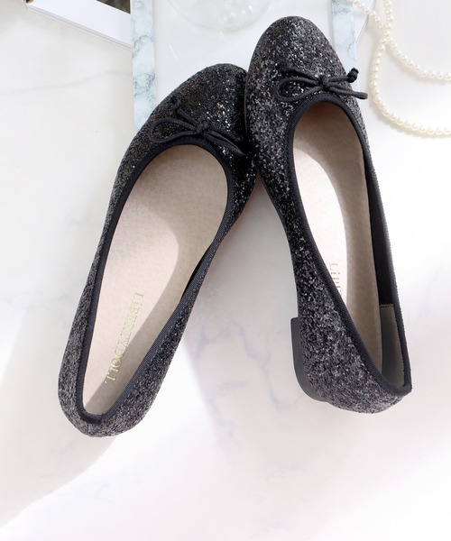 LibertyDoll(リバティードール)の「ラウンドトゥフラットバレエシューズ(バレエシューズ・レディース・ブラック系その他/グレー/パイソン/グリーン/モスグリーン/アイボリー/ホワイト/レオパード/グレイッシュベージュ/ゴールド/ベージュ系その他/シルバー/ブラック/レッド系その他/ベージュ/グレー系その他/レッド/ブラック系その他2/ネイビー/チェック/ベージュ系その他2/ブラック系その他3/サックスブルー/ブラック系その他4/シルバー系その他/ゴールド系その他/ホワイト×ブラック/ブラック×ホワイト・S/3L/M/LL/L/SS)」の10枚目の写真