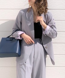 Q | ストレッチノーカラージャケット(ノーカラージャケット)