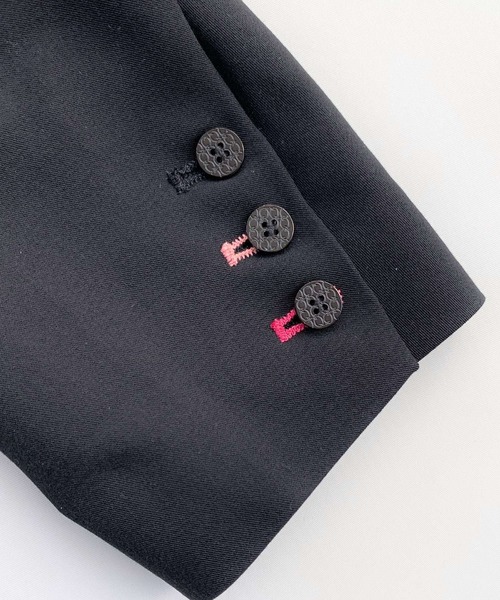 Q（キュー）の「ストレッチノーカラージャケット（ノーカラージャケット・レディース・ライトグレー/ブラック・MEDIUM）」の14枚目の写真