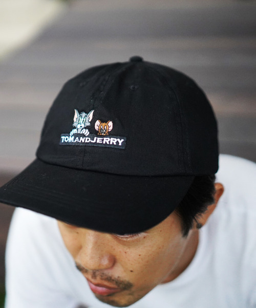 grn(ジーアールエヌ)の「【grn GENERAL LIFE/ジーアールエヌジェネラルライフ】TOM and JERRY×grn G.L. CAP トムアンドジェリーコラボキャップ(キャップ・メンズ・ブラック/ベージュ・FREE)」の2枚目の写真