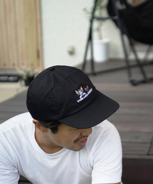 grn(ジーアールエヌ)の「【grn GENERAL LIFE/ジーアールエヌジェネラルライフ】TOM and JERRY×grn G.L. CAP トムアンドジェリーコラボキャップ(キャップ・メンズ・ブラック/ベージュ・FREE)」の3枚目の写真