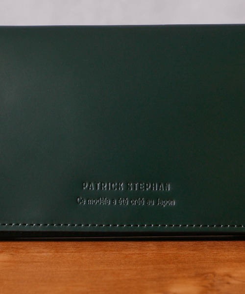 PATRICK STEPHAN（パトリックステファン）の「PATRICK STEPHAN パトリックステファン / Leather long wallet 'brillant' レザーロングウォレット 二つ折り長財布 / 224AWA20（財布・メンズ・ブラック/ダークグリーン・FREE）」の4枚目の写真