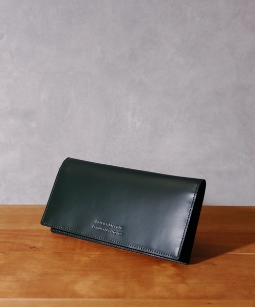 PATRICK STEPHAN（パトリックステファン）の「PATRICK STEPHAN パトリックステファン / Leather long wallet 'brillant' レザーロングウォレット 二つ折り長財布 / 224AWA20（財布・メンズ・ブラック/ダークグリーン・FREE）」の6枚目の写真