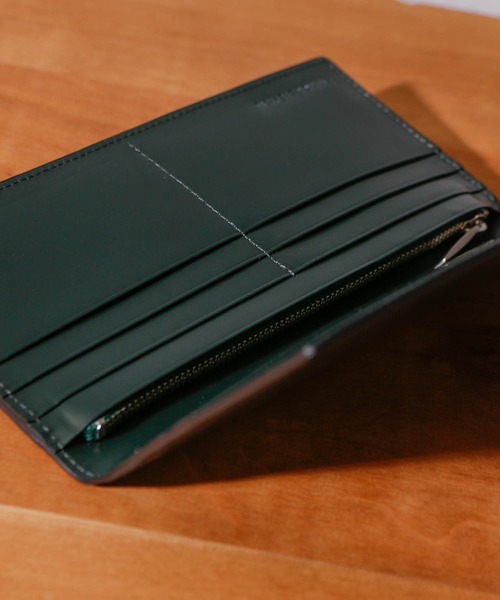 PATRICK STEPHAN（パトリックステファン）の「PATRICK STEPHAN パトリックステファン / Leather long wallet 'brillant' レザーロングウォレット 二つ折り長財布 / 224AWA20（財布・メンズ・ブラック/ダークグリーン・FREE）」の9枚目の写真