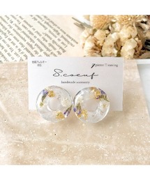 【S.coeuf】【S.coeuf】金属アレルギー対応ピアス お花のドーナツ(MA)