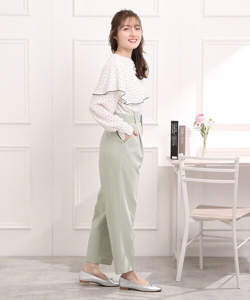 couture brooch（クチュールブローチ）の「◆【前後2WAY】ドットケープブラウス（シャツ/ブラウス・レディース・ホワイト系3/ブラック系・38/40/42）」の4枚目の写真