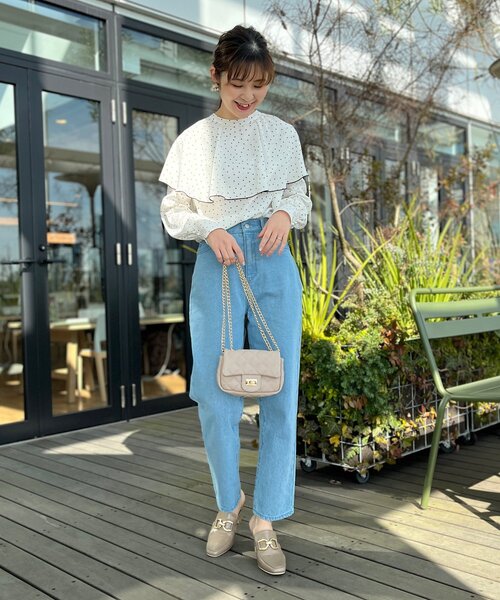 couture brooch（クチュールブローチ）の「◆【前後2WAY】ドットケープブラウス（シャツ/ブラウス・レディース・ホワイト系3/ブラック系・38/40/42）」の10枚目の写真