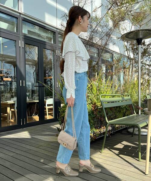 couture brooch（クチュールブローチ）の「◆【前後2WAY】ドットケープブラウス（シャツ/ブラウス・レディース・ホワイト系3/ブラック系・38/40/42）」の11枚目の写真