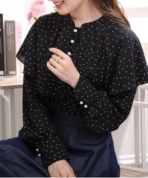 couture brooch | 【前後2WAY】ドットケープブラウス(シャツ/ブラウス)