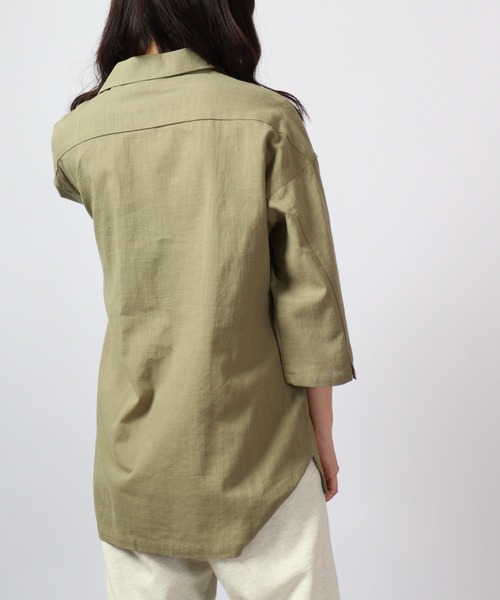 波達(NAMITATSU)(ナミタツ)の「波達(NAMITATSU) コットンガーゼポケットプリントシャツ 半袖(シャツ/ブラウス・メンズ・ネイビー/カーキ・M/L)」の11枚目の写真