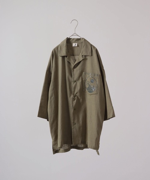 波達(NAMITATSU)(ナミタツ)の「波達(NAMITATSU) コットンガーゼポケットプリントシャツ 半袖(シャツ/ブラウス・メンズ・ネイビー/カーキ・M/L)」の18枚目の写真