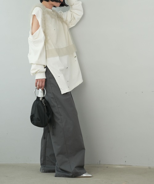 chuclla（チュクラ）の「サークルハンドル ギャザー巾着miniバッグ cha23s004（ショルダーバッグ・レディース・ブラック・FREE）」の13枚目の写真