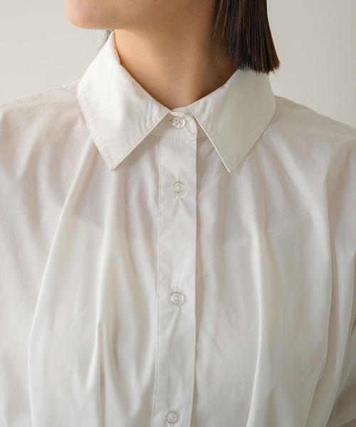 ウエストタックペプラムシャツ
