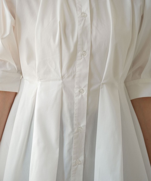 ウエストタックペプラムシャツ