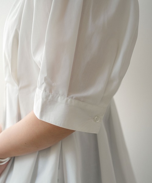 ウエストタックペプラムシャツ