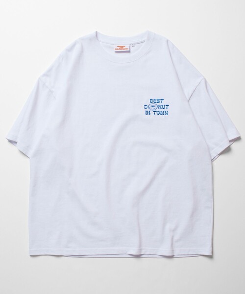 FREAK'S STORE(フリークスストア)の「【限定展開】GROCERY & DELICATESSEN/グロサリー&デリカテッセン 別注 ビッグシルエット CITY DONUTS バックプリントTシャツ(Tシャツ/カットソー・メンズ・ホワイト/アッシュグレー/ブラック/ライトピンク・SMALL/MEDIUM/LARGE)」の14枚目の写真