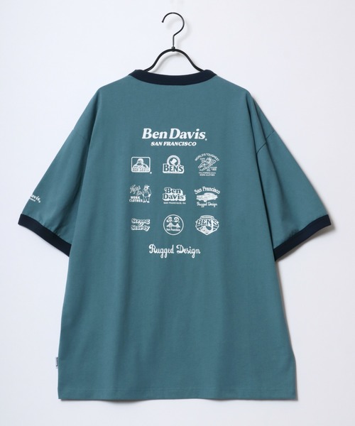 BEN DAVIS(ベンデイビス)の「BEN DAVIS/ベンデイビス OVAL RINGER TEE/オーバーサイズ オーバルロゴ バックプリント リンガー 半袖Tシャツ(Tシャツ/カットソー・メンズ・ホワイト×ブラック/ラベンダー/ホワイト×レッド/ホワイト×グリーン/セージグリーン・M/L/XL)」の18枚目の写真