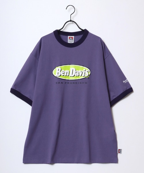 BEN DAVIS(ベンデイビス)の「BEN DAVIS/ベンデイビス OVAL RINGER TEE/オーバーサイズ オーバルロゴ バックプリント リンガー 半袖Tシャツ(Tシャツ/カットソー・メンズ・ホワイト×ブラック/ラベンダー/ホワイト×レッド/ホワイト×グリーン/セージグリーン・M/L/XL)」の21枚目の写真