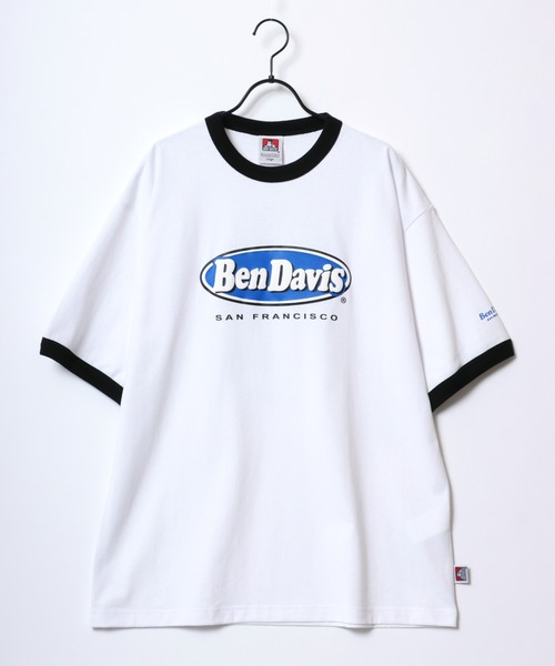 BEN DAVIS(ベンデイビス)の「BEN DAVIS/ベンデイビス OVAL RINGER TEE/オーバーサイズ オーバルロゴ バックプリント リンガー 半袖Tシャツ(Tシャツ/カットソー・メンズ・ホワイト×ブラック/ラベンダー/ホワイト×レッド/ホワイト×グリーン/セージグリーン・M/L/XL)」の15枚目の写真