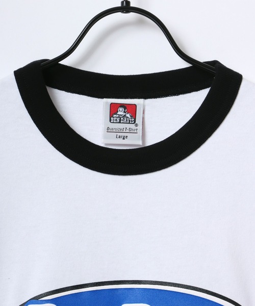BEN DAVIS(ベンデイビス)の「BEN DAVIS/ベンデイビス OVAL RINGER TEE/オーバーサイズ オーバルロゴ バックプリント リンガー 半袖Tシャツ(Tシャツ/カットソー・メンズ・ホワイト×ブラック/ラベンダー/ホワイト×レッド/ホワイト×グリーン/セージグリーン・M/L/XL)」の13枚目の写真