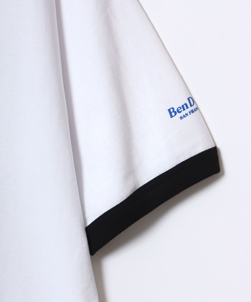 BEN DAVIS(ベンデイビス)の「BEN DAVIS/ベンデイビス OVAL RINGER TEE/オーバーサイズ オーバルロゴ バックプリント リンガー 半袖Tシャツ(Tシャツ/カットソー・メンズ・ホワイト×ブラック/ラベンダー/ホワイト×レッド/ホワイト×グリーン/セージグリーン・M/L/XL)」の11枚目の写真