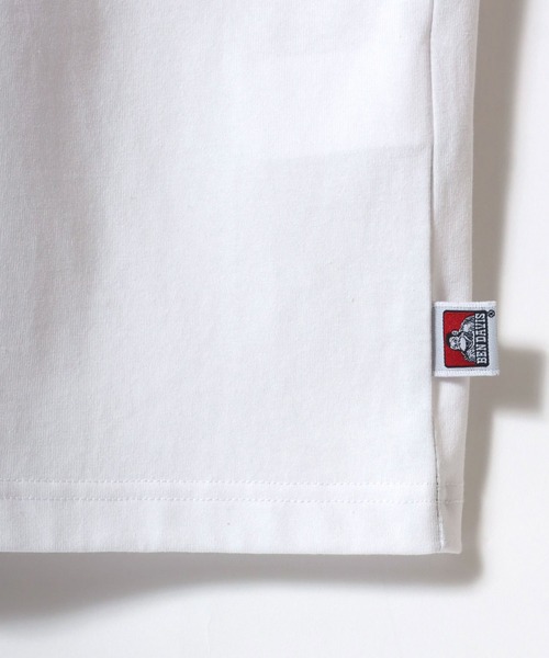 BEN DAVIS(ベンデイビス)の「BEN DAVIS/ベンデイビス OVAL RINGER TEE/オーバーサイズ オーバルロゴ バックプリント リンガー 半袖Tシャツ(Tシャツ/カットソー・メンズ・ホワイト×ブラック/ラベンダー/ホワイト×レッド/ホワイト×グリーン/セージグリーン・M/L/XL)」の8枚目の写真
