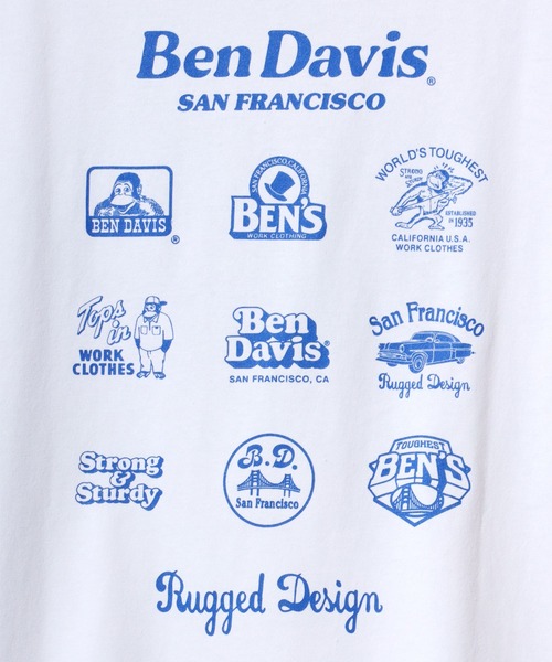 BEN DAVIS(ベンデイビス)の「BEN DAVIS/ベンデイビス OVAL RINGER TEE/オーバーサイズ オーバルロゴ バックプリント リンガー 半袖Tシャツ(Tシャツ/カットソー・メンズ・ホワイト×ブラック/ラベンダー/ホワイト×レッド/ホワイト×グリーン/セージグリーン・M/L/XL)」の22枚目の写真