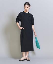 BEAUTY&YOUTH UNITED ARROWS | コットン ボリュームスリーブ タイトワンピース -ウォッシャブル-(ワンピース)