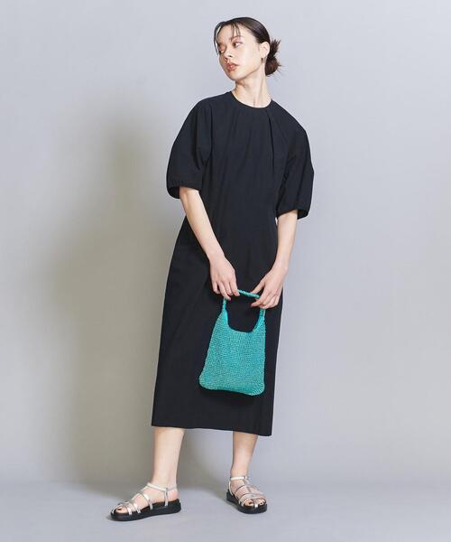 ユナイテッドアローズ ボリュームスリーブワンピース 黒 UNITED ARROWS（ユナイテッドアローズ）の「＜UNITED ARROWS