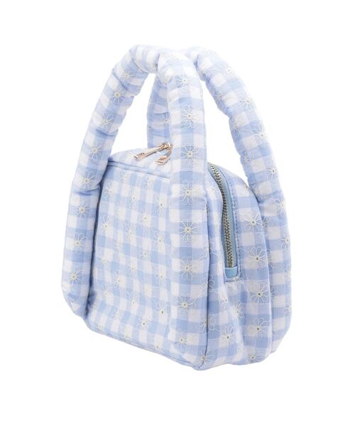 merry jenny（メリージェニー）の「flowerギンガムハンドbag（ハンドバッグ・レディース・ブラック/イエロー/ブルー・FREE）」の5枚目の写真