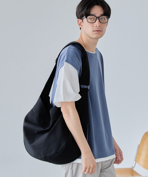 LAKOLE（ラコレ）の「キャンバスショルダーバック / 199639（ショルダーバッグ・メンズ・ブラック/ナチュラル/チャコールグレー/グリーン・FREE）」の2枚目の写真