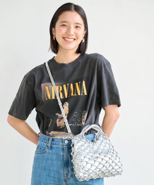 green label relaxing(グリーンレーベルリラクシング)の「メッシュ ワンハンドル 2WAY バッグ(ハンドバッグ・レディース・シルバー/ブラック/ホワイト/コバルトブルー・FREE)」の4枚目の写真
