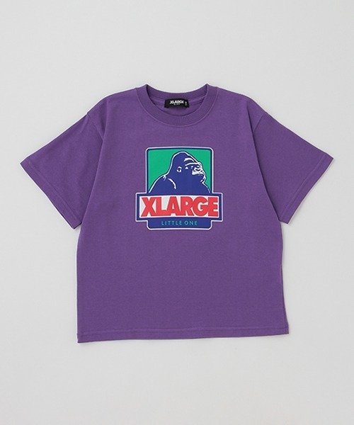 XLARGE KIDS（エクストララージキッズ）の「配色ボックスゴリラ半袖Tシャツ（Tシャツ/カットソー・キッズ・ブラック/ホワイト/グリーン/レッド/パープル・110cm/90cm/100cm/120cm/140cm/130cm/80ｃｍ）」の5枚目の写真