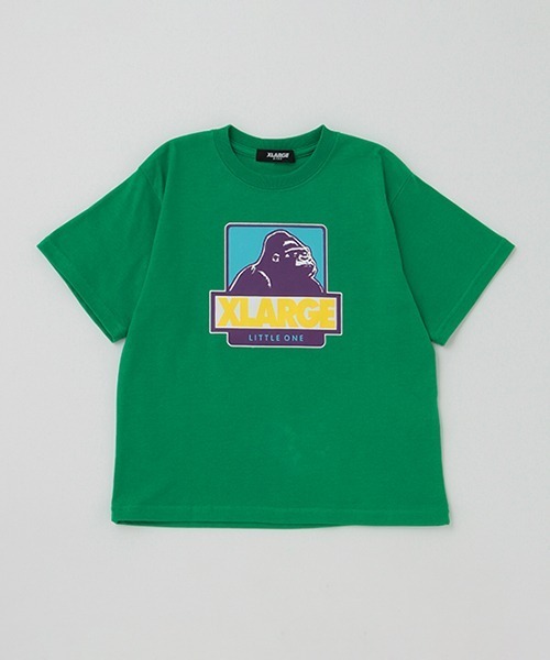 XLARGE KIDS（エクストララージキッズ）の「配色ボックスゴリラ半袖Tシャツ（Tシャツ/カットソー・キッズ・ブラック/ホワイト/グリーン/レッド/パープル・110cm/90cm/100cm/120cm/140cm/130cm/80ｃｍ）」の4枚目の写真