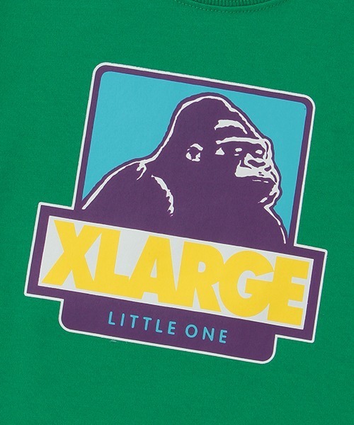 XLARGE KIDS（エクストララージキッズ）の「配色ボックスゴリラ半袖Tシャツ（Tシャツ/カットソー・キッズ・ブラック/ホワイト/グリーン/レッド/パープル・110cm/90cm/100cm/120cm/140cm/130cm/80ｃｍ）」の14枚目の写真