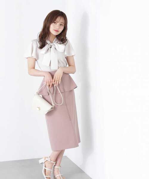 PROPORTION BODY DRESSING(プロポーションボディドレッシング)の「前後2WAYボウタイフレアーニット / 1213170504(ニット/セーター・レディース・ピンク/ネイビー/オフホワイト・FREE)」の17枚目の写真