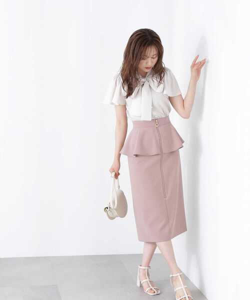 PROPORTION BODY DRESSING(プロポーションボディドレッシング)の「前後2WAYボウタイフレアーニット / 1213170504(ニット/セーター・レディース・ピンク/ネイビー/オフホワイト・FREE)」の19枚目の写真