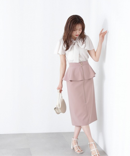 PROPORTION BODY DRESSING(プロポーションボディドレッシング)の「前後2WAYボウタイフレアーニット / 1213170504(ニット/セーター・レディース・ピンク/ネイビー/オフホワイト・FREE)」の10枚目の写真