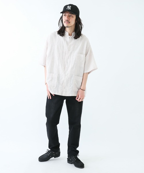 ARMY TWILL（アーミーツイル）の「ARMY TWILL　Stripe Sleeping Half-Sleeve Shirts（シャツ/ブラウス・メンズ・ベージュ系その他/ホワイト系その他・MEDIUM/LARGE）」の8枚目の写真