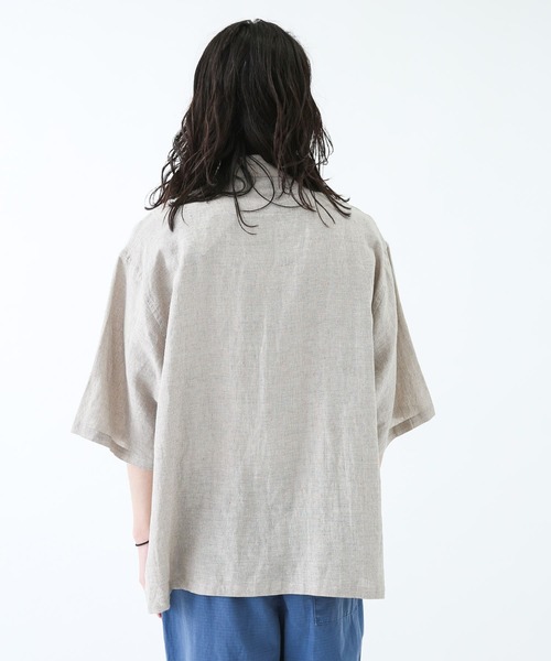 ARMY TWILL（アーミーツイル）の「ARMY TWILL　Stripe Sleeping Half-Sleeve Shirts（シャツ/ブラウス・メンズ・ベージュ系その他/ホワイト系その他・MEDIUM/LARGE）」の3枚目の写真
