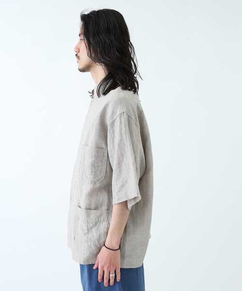 ARMY TWILL（アーミーツイル）の「ARMY TWILL　Stripe Sleeping Half-Sleeve Shirts（シャツ/ブラウス・メンズ・ベージュ系その他/ホワイト系その他・MEDIUM/LARGE）」の7枚目の写真