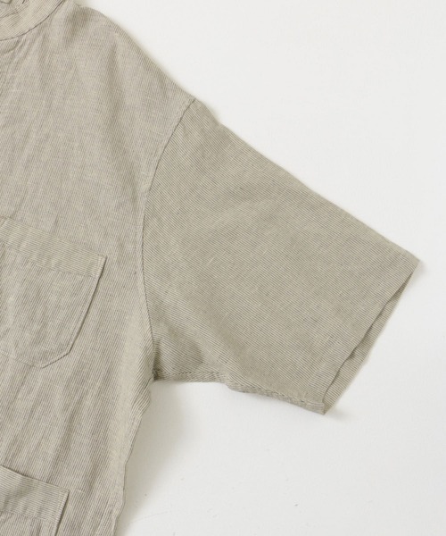ARMY TWILL（アーミーツイル）の「ARMY TWILL　Stripe Sleeping Half-Sleeve Shirts（シャツ/ブラウス・メンズ・ベージュ系その他/ホワイト系その他・MEDIUM/LARGE）」の14枚目の写真