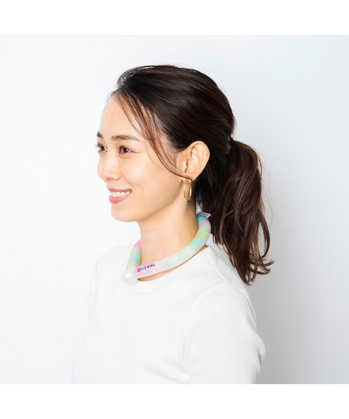 BREEZE（ブリーズ）の「ICE RING タイダイ ボタン付き(M)_オトナ（アウトドアグッズ・レディース・ピンク/グリーン/ブルー・MEDIUM）」の5枚目の写真