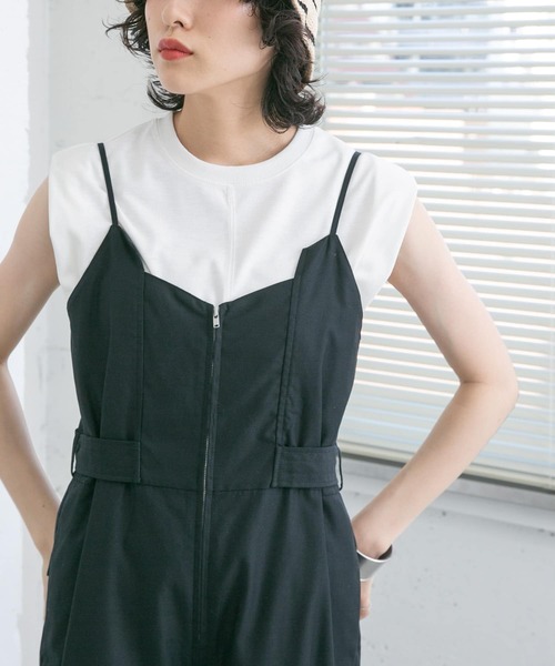 KBF（ケイビーエフ）の「『UR TECH ひやサラクール』ショルダータックカットソー（Tシャツ/カットソー・レディース・オレンジ系その他/オフホワイト/ブラック・ONE）」の13枚目の写真