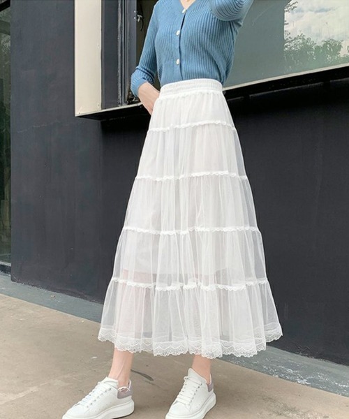 チュールティアードスカート（スカート）｜Silly（シリー）