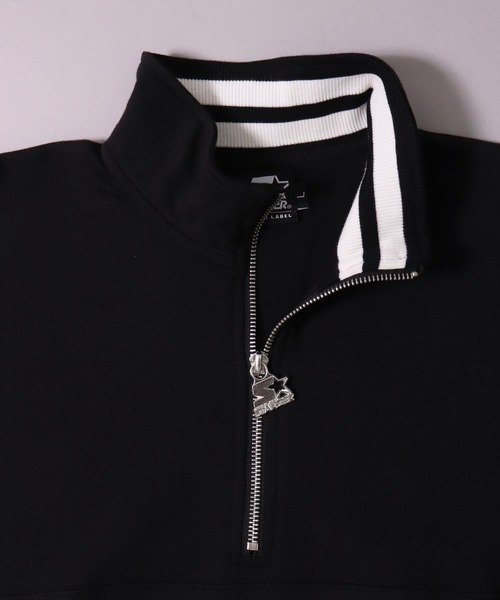 STARTER BLACK LABEL（スターターブラックレーベル）の「(YO)【STARTER BLACK LABEL】スウェット ハーフジップ 半袖 プルオーバー（Tシャツ/カットソー・メンズ・ブラック/ホワイト系その他・MEDIUM/LARGE/X-LARGE）」の10枚目の写真
