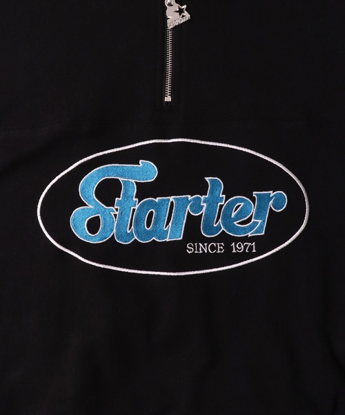 STARTER BLACK LABEL（スターターブラックレーベル）の「(YO)【STARTER BLACK LABEL】スウェット ハーフジップ 半袖 プルオーバー（Tシャツ/カットソー・メンズ・ブラック/ホワイト系その他・MEDIUM/LARGE/X-LARGE）」の16枚目の写真