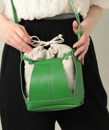 【T・S・L】PUレザー ドローストリング ショルダーバッグ　1231-506-1